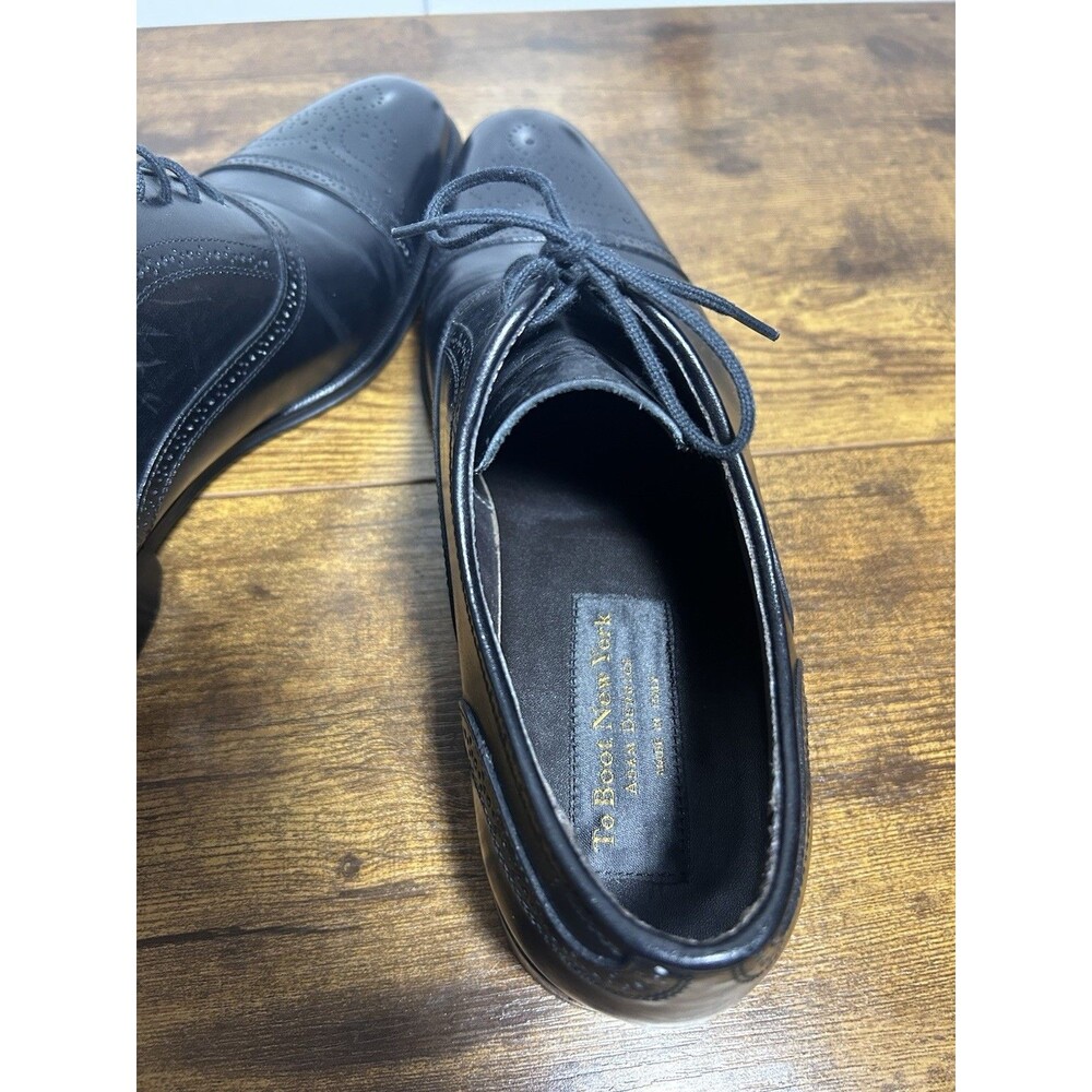 To Boot New York Adam Derrick Black Leather Oxfords Men's Shoes Sz 8.5 Italian - Picture 7 of 10